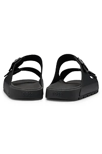 All-gender twin-strap sandals with structured uppers