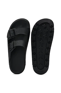 All-gender twin-strap sandals with structured uppers