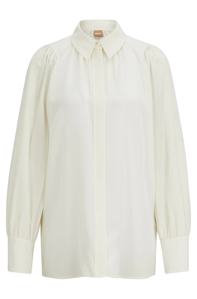 Relaxed-fit blouse washed silk