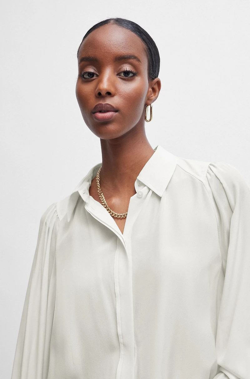 Relaxed-fit blouse washed silk
