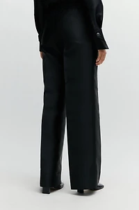 Relaxed-fit trousers satin with drawstring waist