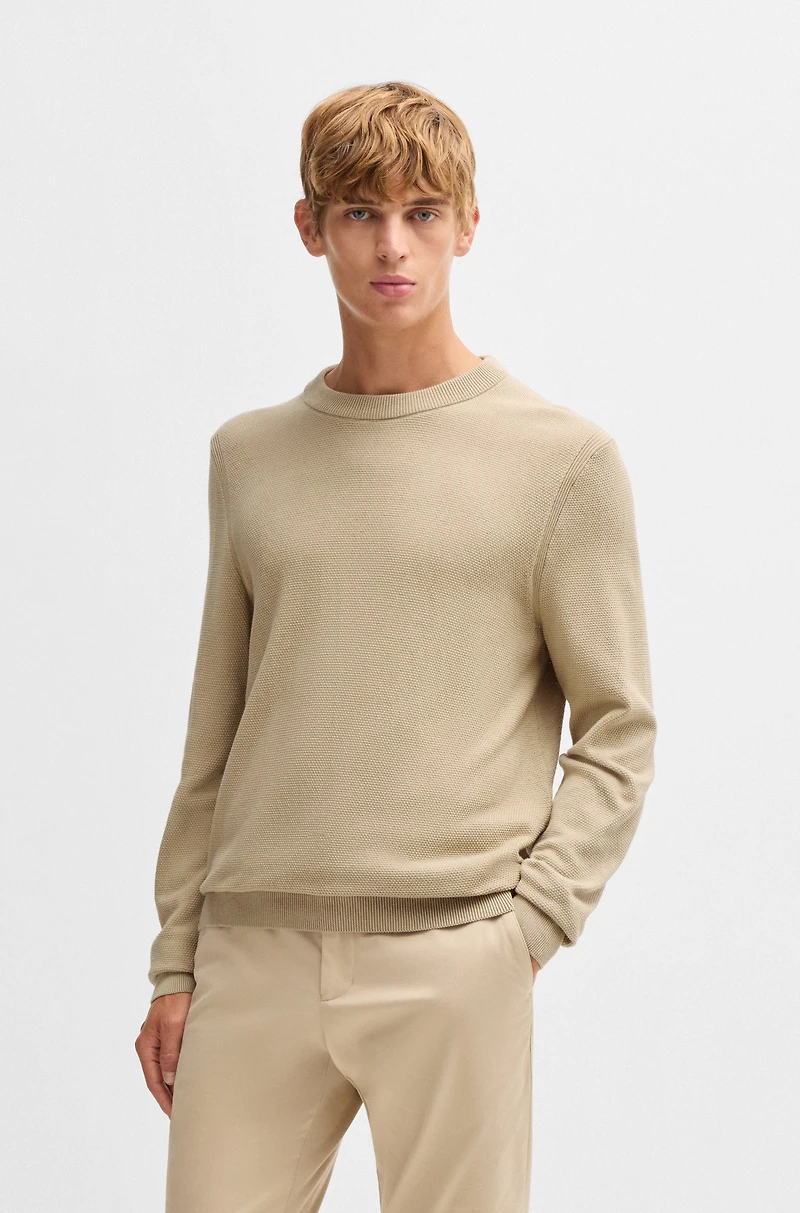 Micro-structured sweater cotton