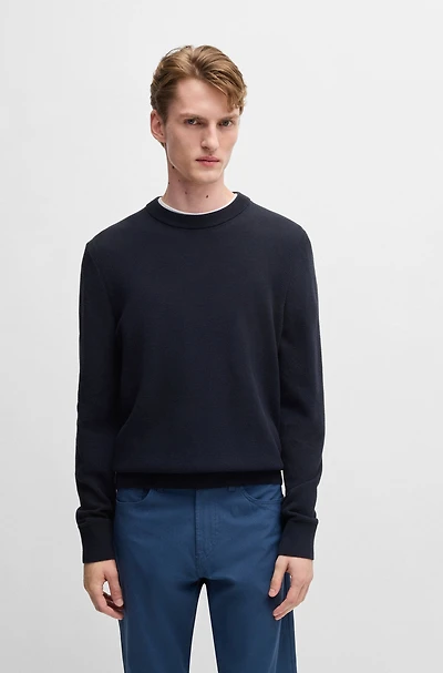 Micro-structured sweater cotton
