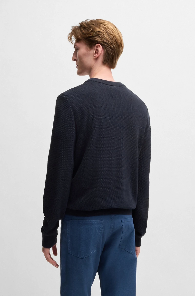 Micro-structured sweater cotton