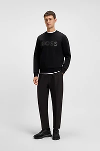 Stretch-cotton sweatshirt with sandwich logo