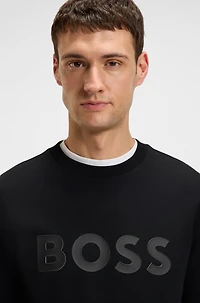 Stretch-cotton sweatshirt with sandwich logo