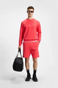 Stretch-cotton regular-fit shorts with sandwich logo