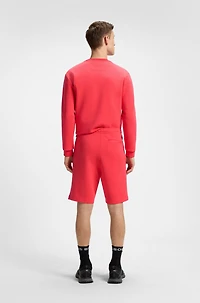 Stretch-cotton regular-fit shorts with sandwich logo