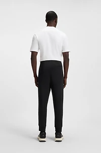Stretch-cotton tracksuit bottoms with logo print
