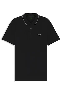 Cotton-piqué slim-fit polo shirt with tonal logo