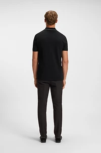 Cotton-piqué slim-fit polo shirt with tonal logo