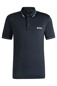 Contrast-logo polo shirt a slim fit