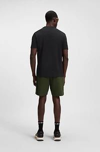 Stretch-cotton regular-fit T-shirt with contrast logo