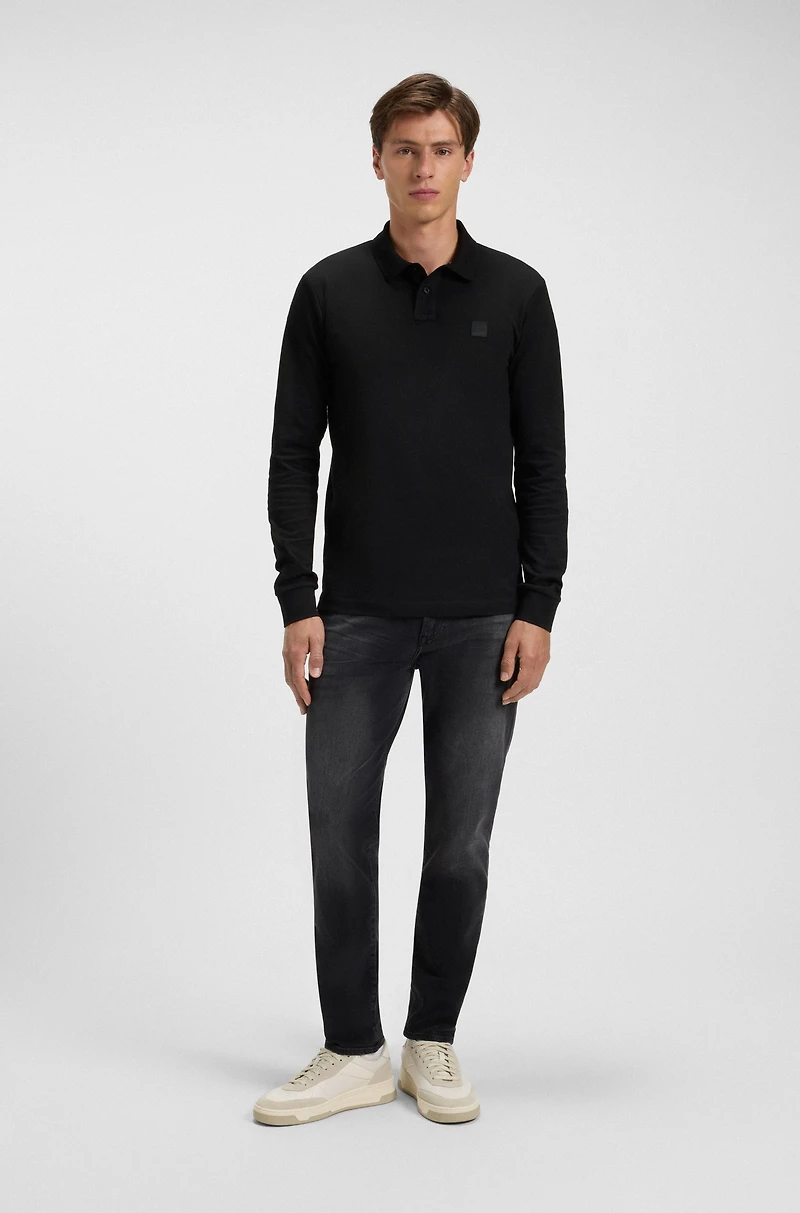 Stretch-cotton polo shirt a slim fit