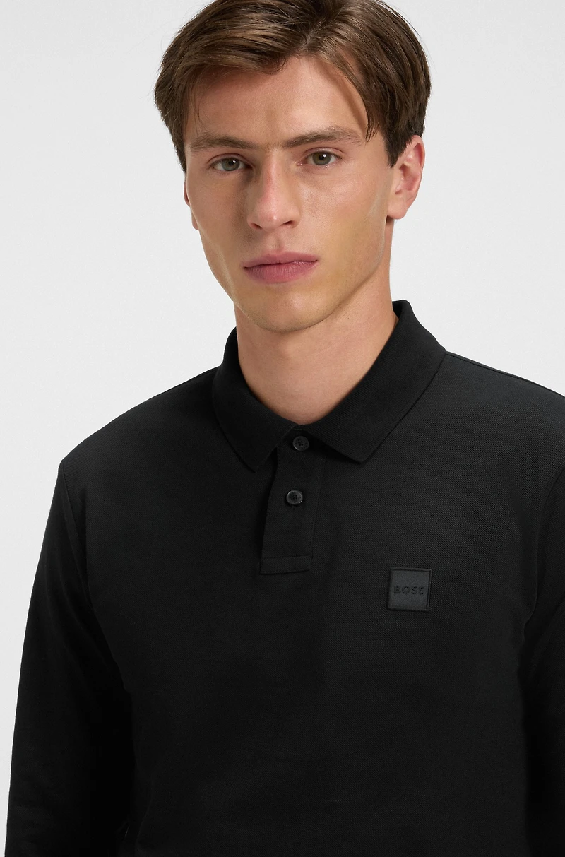 Stretch-cotton polo shirt a slim fit