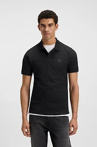 Extra-slim-fit stretch-cotton shirt with logo tape