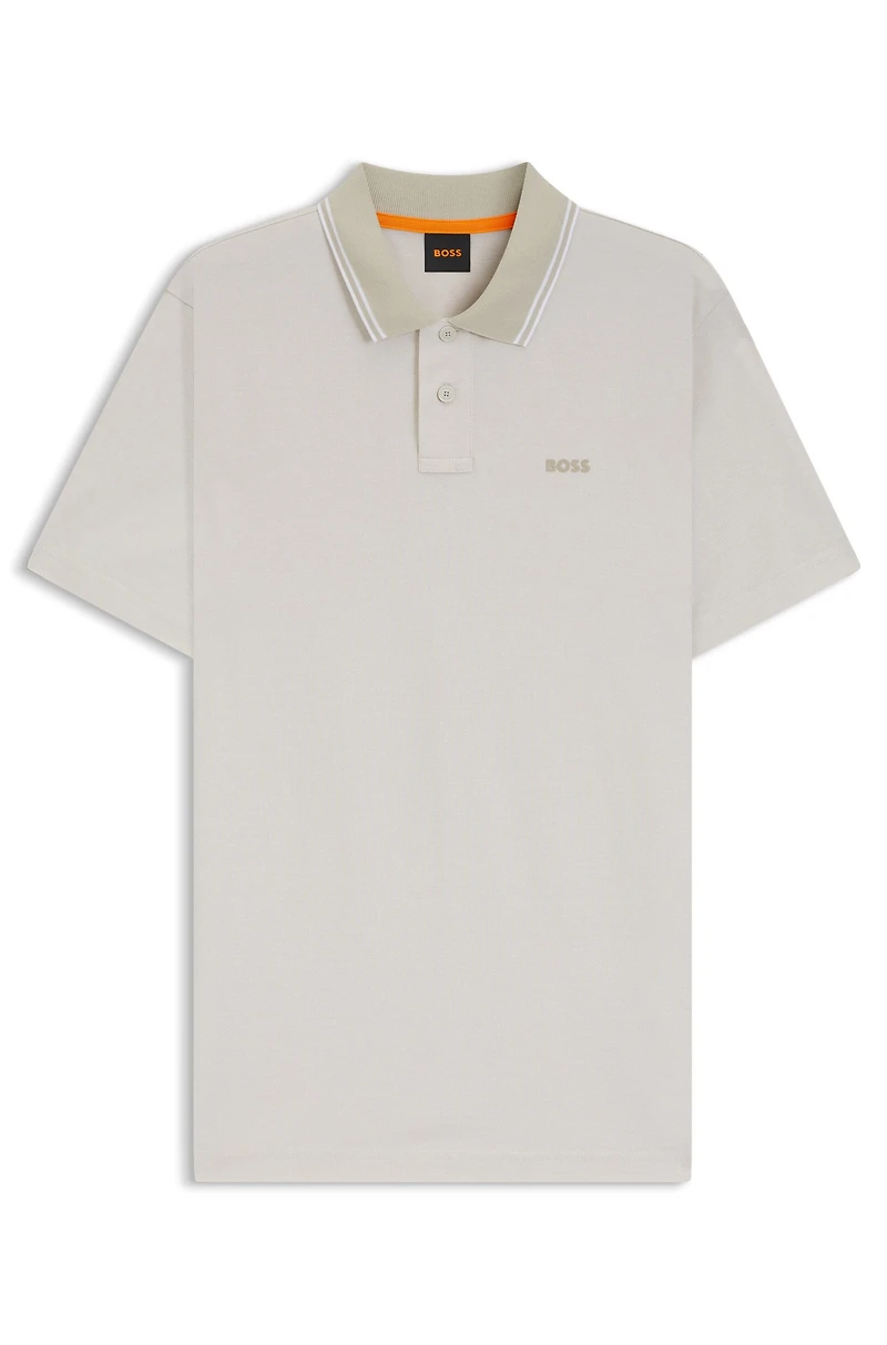 Logo-print polo shirt cotton piqu