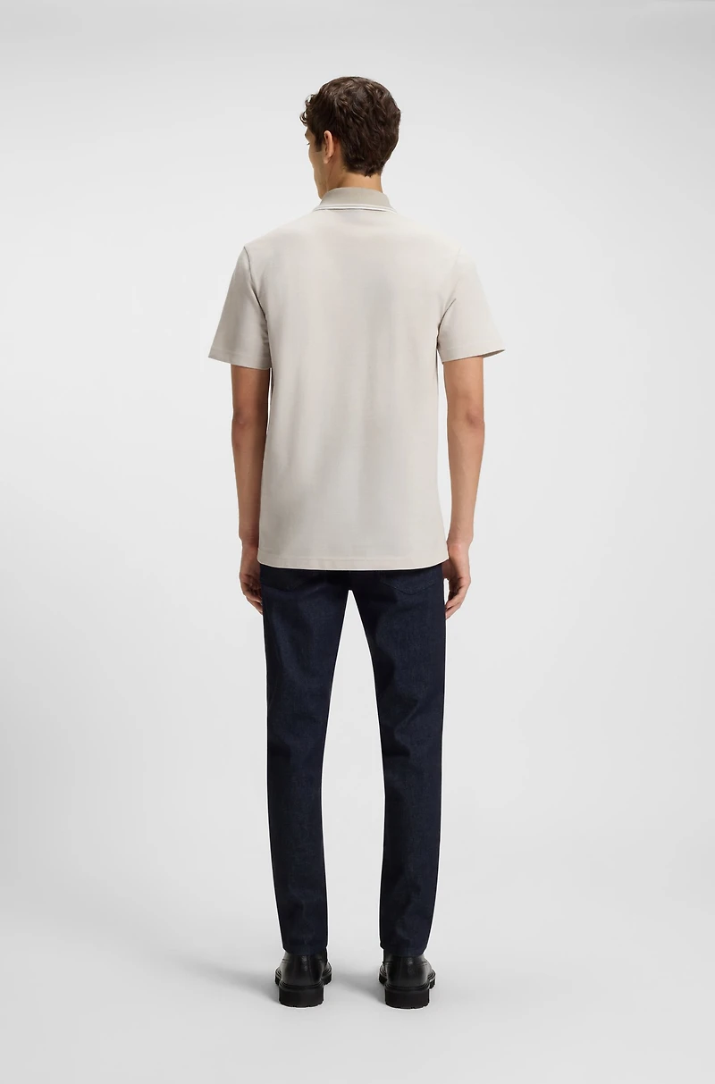 Logo-print polo shirt cotton piqu