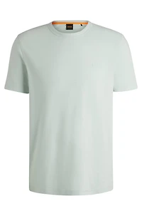Regular-fit T-shirt cotton with mouline logo