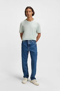 Regular-fit T-shirt cotton with mouline logo