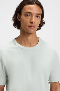Regular-fit T-shirt cotton with mouline logo