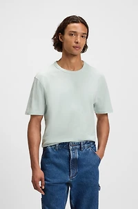 Regular-fit T-shirt cotton with mouline logo