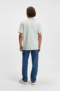Regular-fit T-shirt cotton with mouline logo