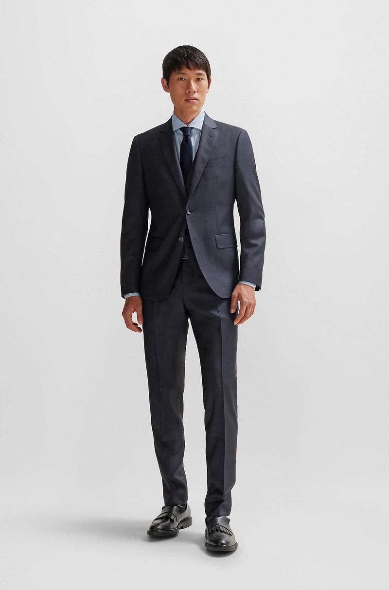 Slim-fit shirt printed Oxford stretch cotton