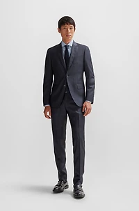 Slim-fit shirt printed Oxford stretch cotton