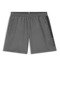 Swim shorts with logo and stripe