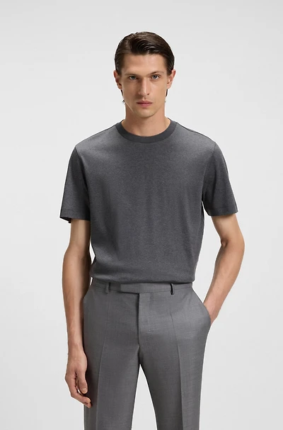 Regular-fit T-shirt mercerized cotton