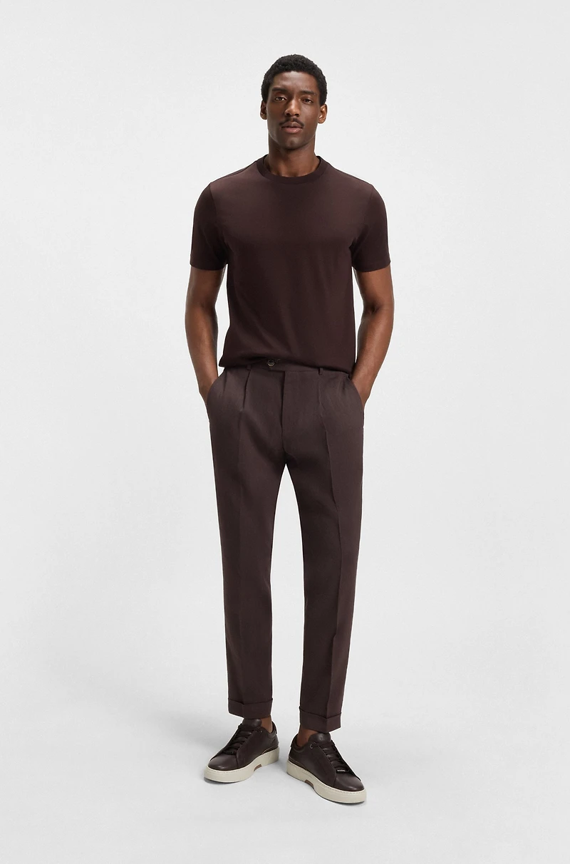 Regular-fit T-shirt mercerized cotton