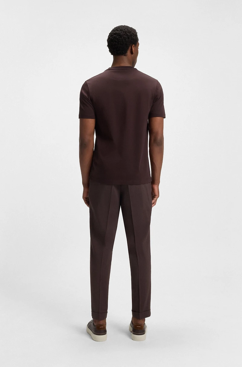 Regular-fit T-shirt mercerized cotton