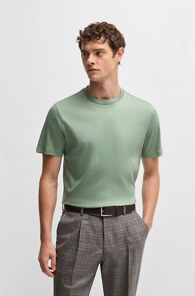 Mercerised-cotton T-shirt a regular fit