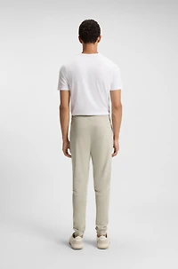 Logo-patch tracksuit bottoms cotton terry