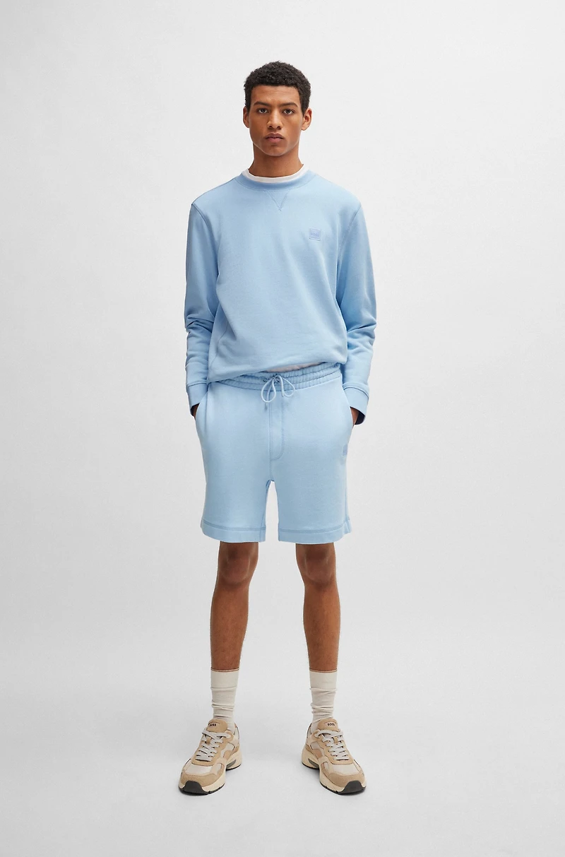 Logo-patch sweatshirt cotton terry