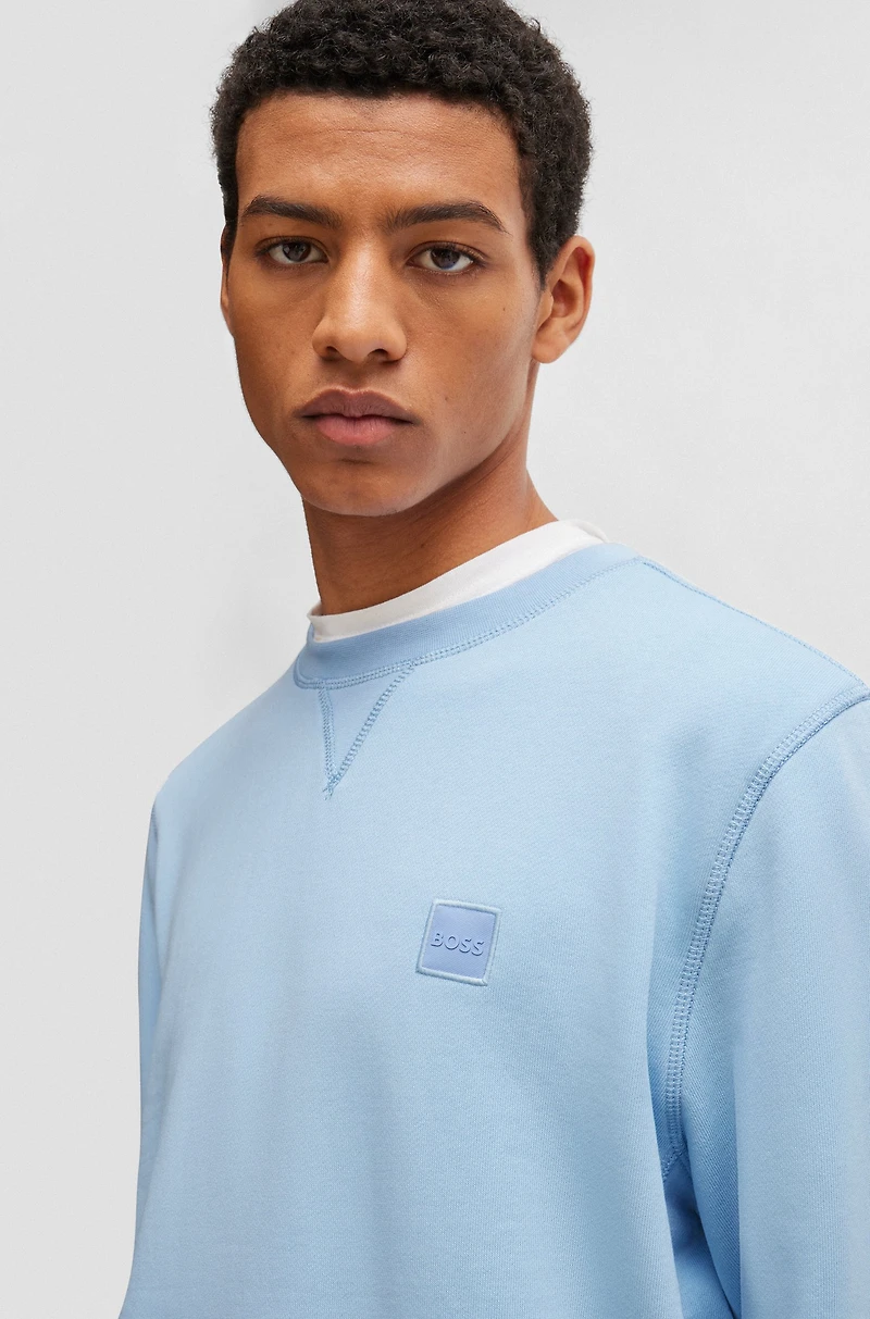 Logo-patch sweatshirt cotton terry