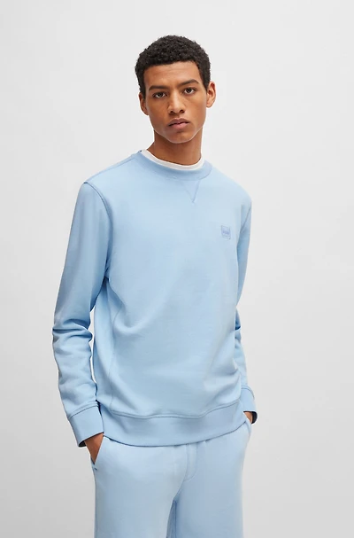 Logo-patch sweatshirt cotton terry