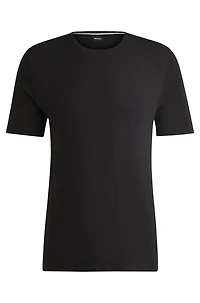 Stretch-jersey pajama T-shirt with embroidered logo