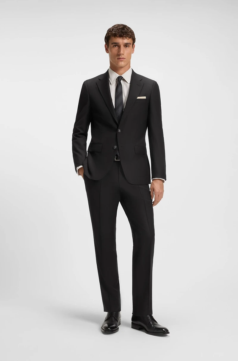 Slim-fit trousers virgin wool with stretch