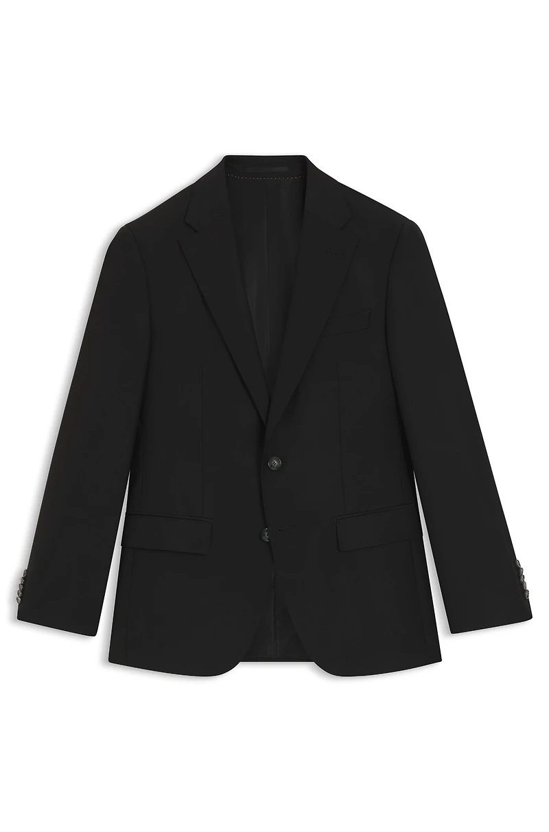 Slim-fit jacket virgin wool with stretch