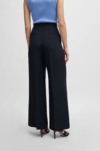 High-waisted relaxed-fit trousers with wide leg