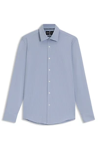Slim-fit shirt Italian performance-stretch fabric