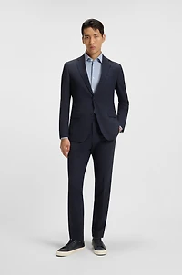 Slim-fit shirt Italian performance-stretch fabric