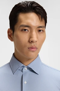 Slim-fit shirt Italian performance-stretch fabric
