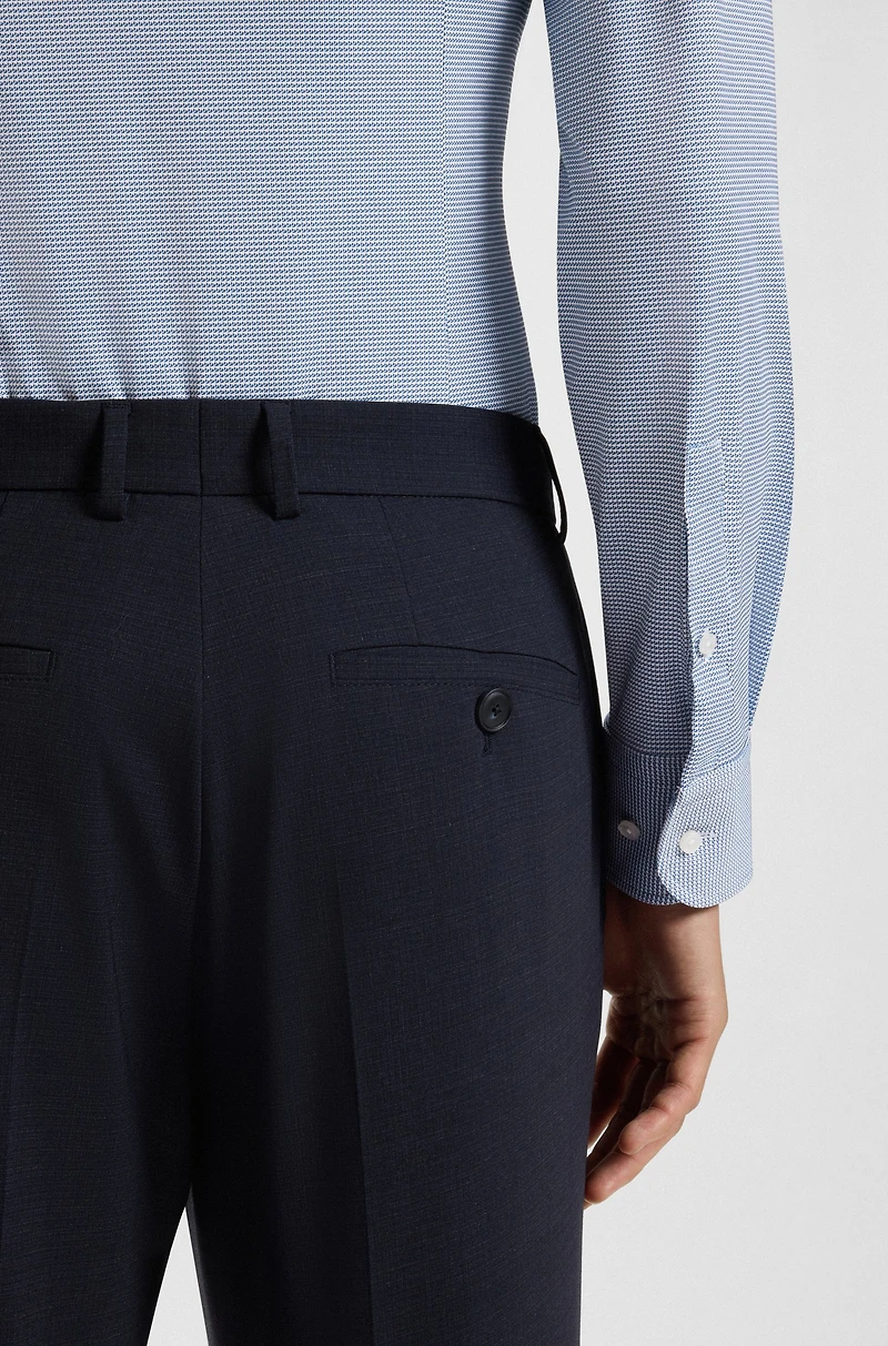 Slim-fit shirt Italian performance-stretch fabric