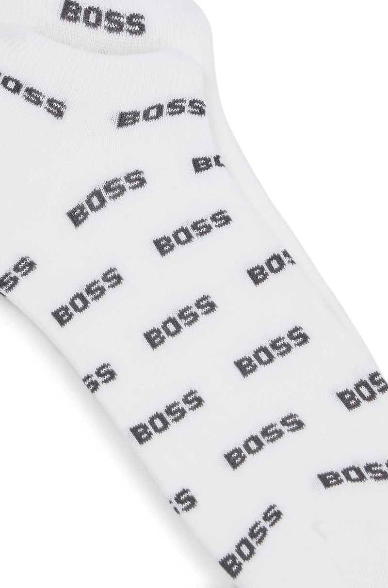 Two-pack of ankle-length socks with branding