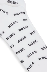 Two-pack of ankle-length socks with branding