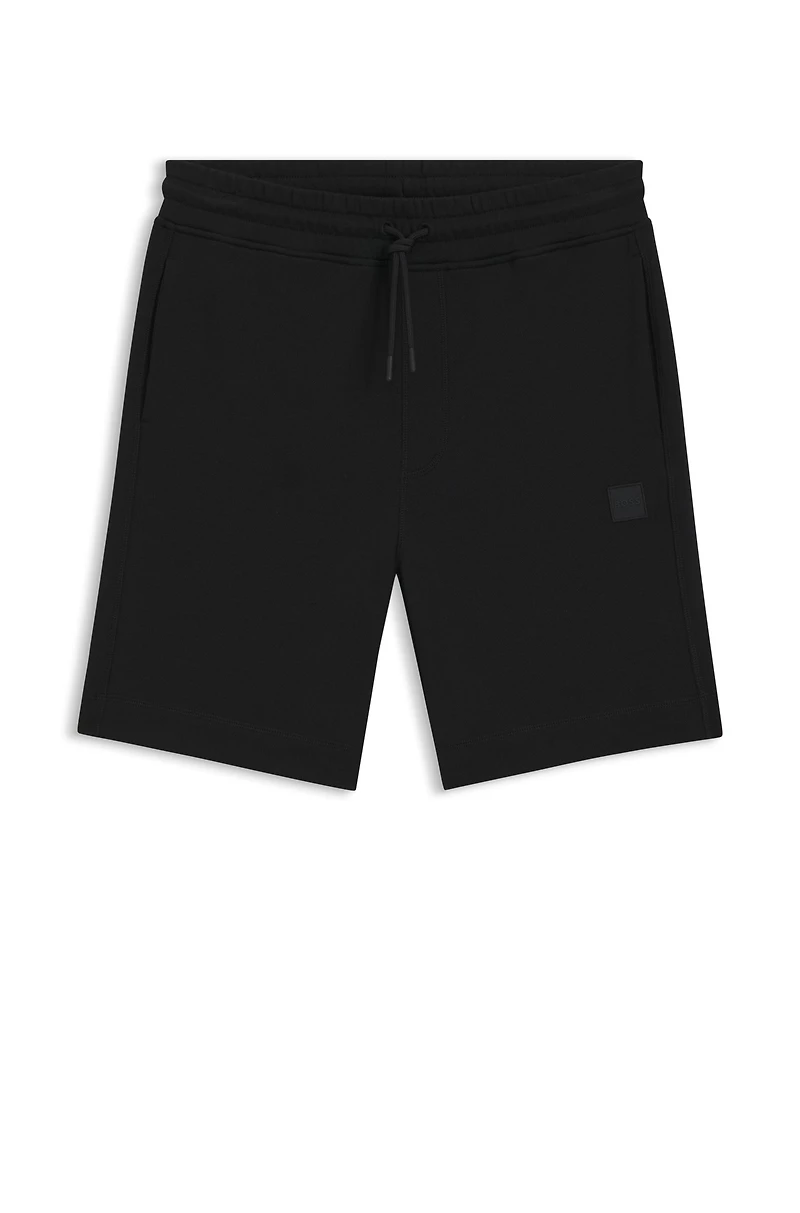 Cotton-terry regular-fit shorts with logo badge