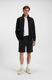 Cotton-terry regular-fit shorts with logo badge